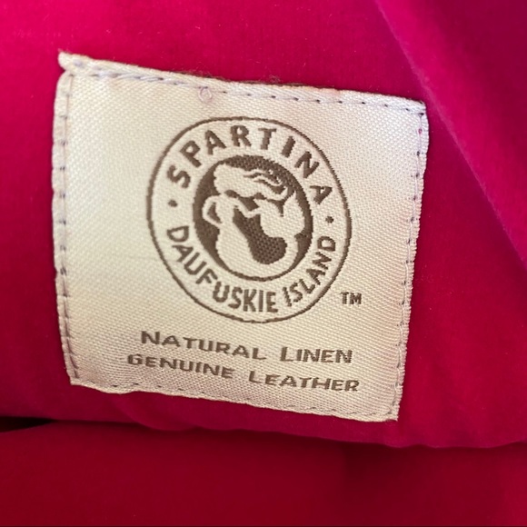 Spartina Linen & Leather Handbag - Picture 9 of 9